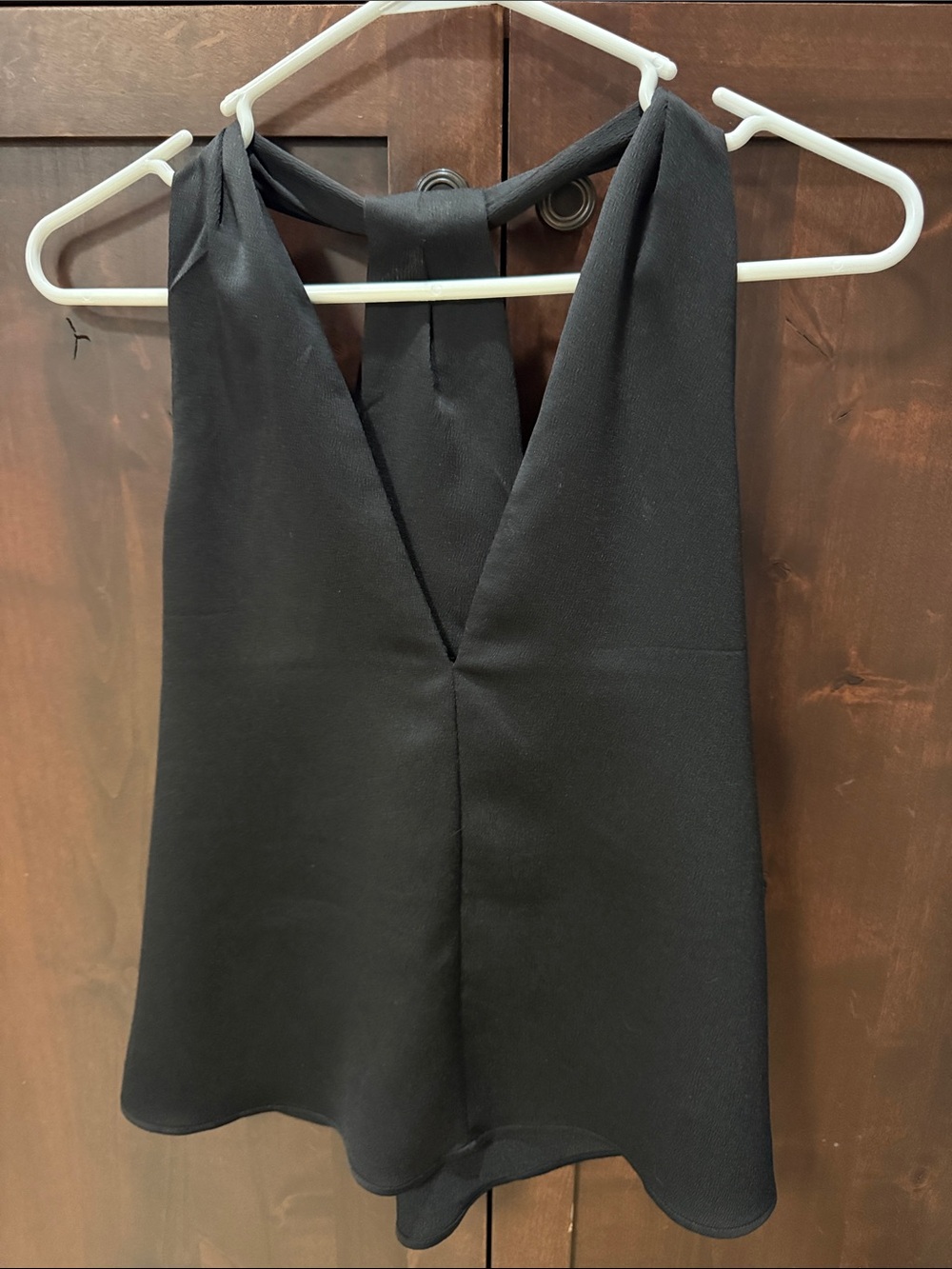 Express Black V-Front Top (super cute back detail).